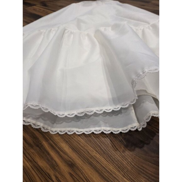 White Lace Petticoat Tulle Underskirt Side Closure 26” Waist Small - Picture 3 of 10